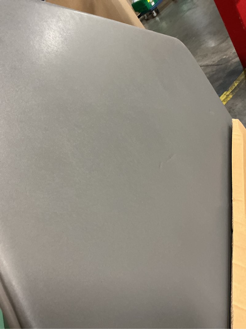 Condition photo showing Good Condition for flash furniture madelyn 33.5" square folding multipurpose card table with padded vinyl top, portable folding game table for 4 players, gray grey 1 piece table