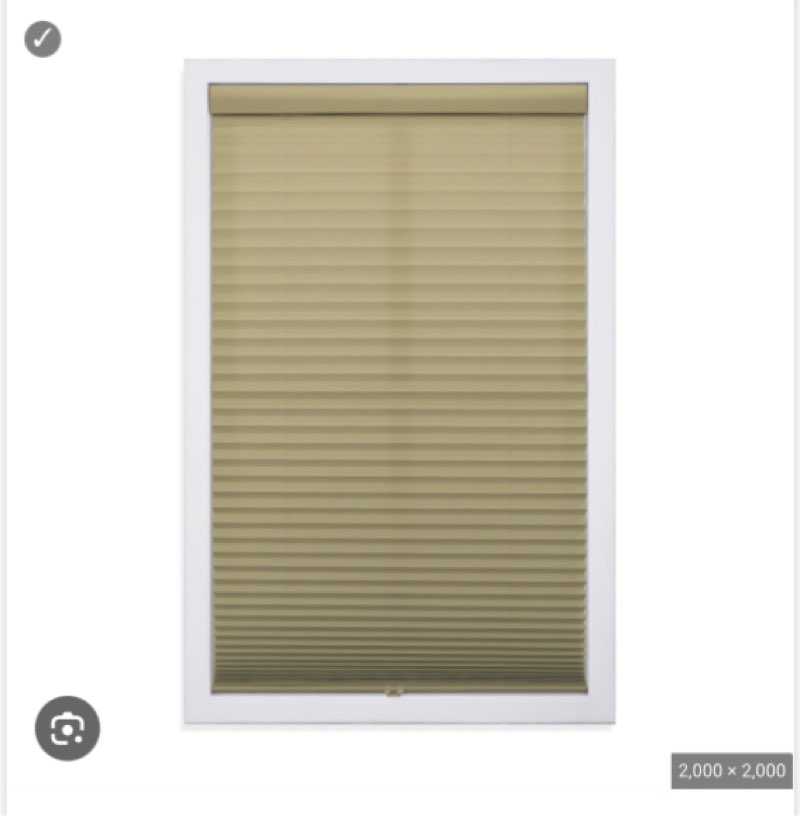 1” cordless semi- Sheet Light Filtering pleated shade 