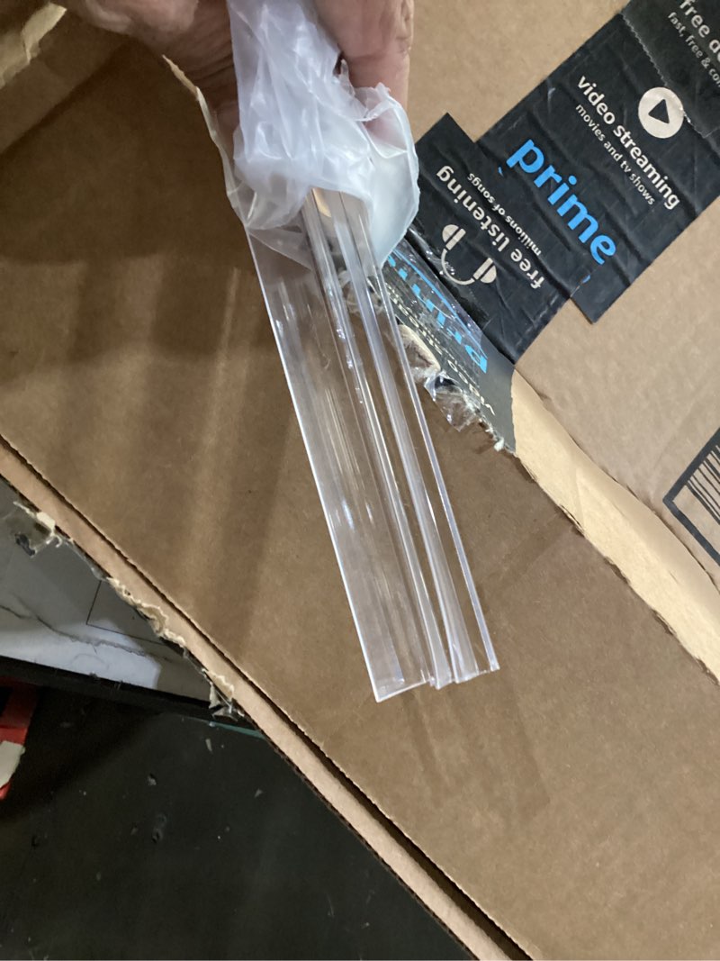 Condition photo showing Good Condition for shower door bottom seal pozia-36 long,1/2"(12mm) thick frameless glass shower door seal strip clear polycarbonate durable stop shower leaks and create a water barrier ultra clear