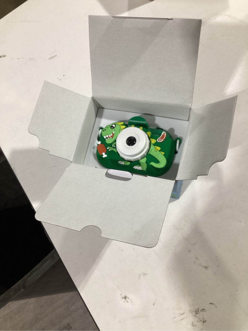 Condition photo showing Good Condition for kids camera boys toys for 3 4 5 6 7 8 9 years old boys, 48mp dual lens kids digital camera christmas birthday gifts, 1080p hd video selfie toddler camera with 32g sd card green