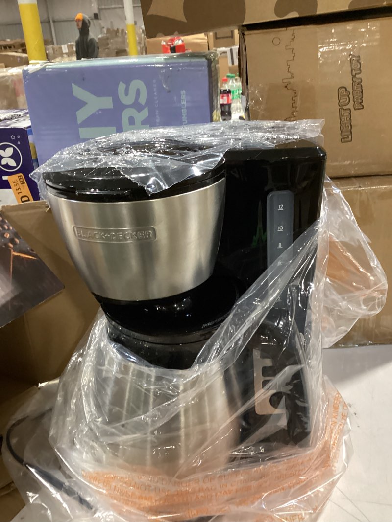 Condition photo showing Good Condition for BLACK+DECKER 12 Cup Thermal Programmable Coffee Maker with Brew Strength and VORTEX Technology, Black/Steel, CM2046S