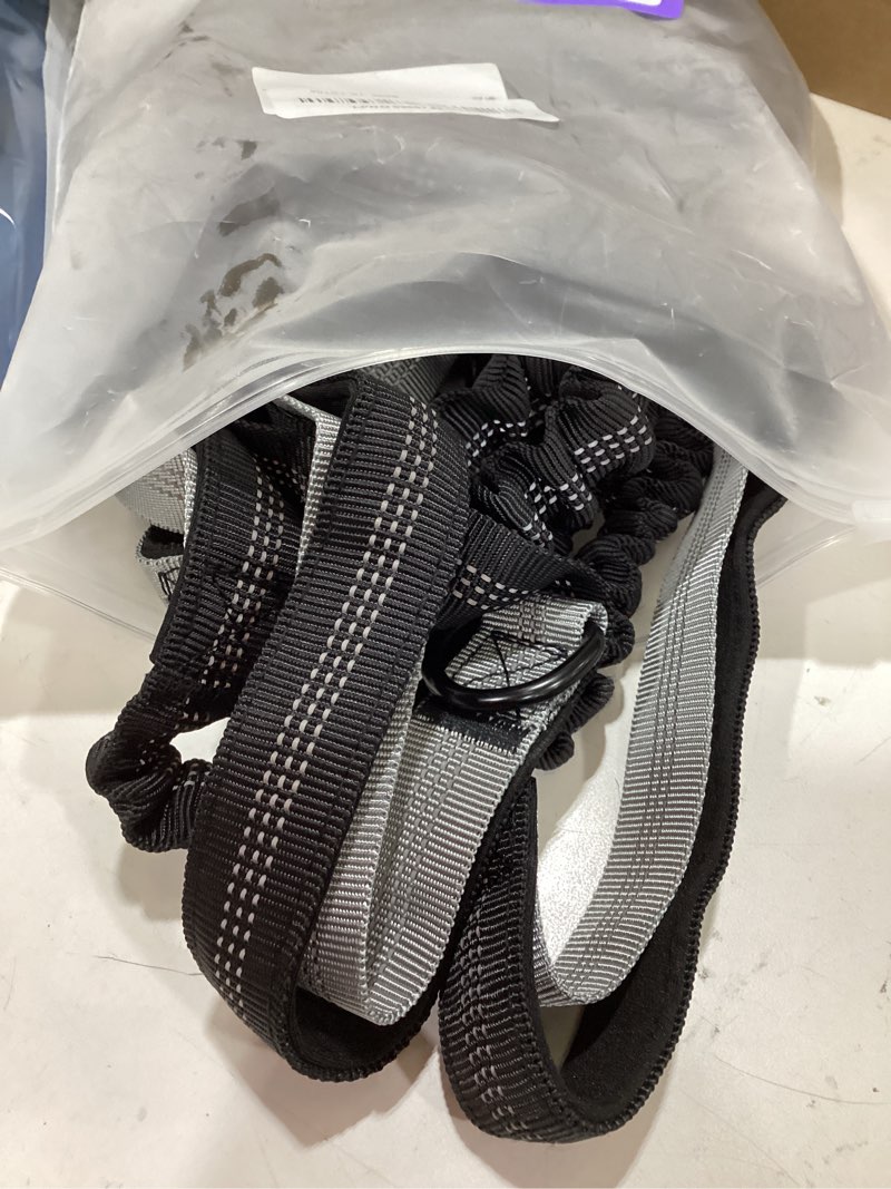 Condition photo showing Good Condition for hands free double dog leash for 2 dogs with safety lock, waist bag | extra-thick shock absorbing waist belt, for dog walking running jogging training, small medium dogs, better control