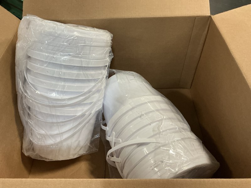 Condition photo showing Good Condition for gerrii 10 pack white plastic bucket with handle and lid food storage bucket containers all purpose pail for multipurpose paint water art crafts projects garage organization (white,1 gallon) white 1 gallon