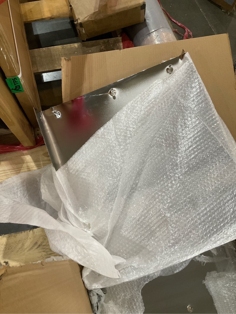Condition photo showing As Is for bolted metal panels