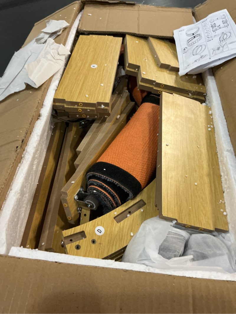 Condition photo showing As Is for Cat Exercise Wheel for Indoor Cats - Cat Treadmill Wheel with Detachable Carpeted Runway - Natural Solid Wood Sturdy Running Wheel for Running/Walking/Training - Suitable for Most Cats, 36"