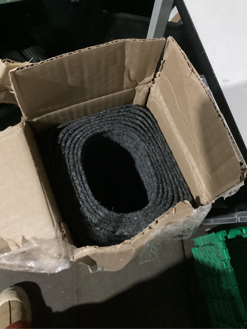 Condition photo showing Good Condition for iCustomRug Ribbed Hallway Runner – 3'x10' Charcoal, Indoor/Outdoor, Non-Slip TPR Rubber Backing, Low-Profile All-Weather Carpet, Non-Shedding & Easy Care, Utility Rug Ideal for High Traffic Areas
