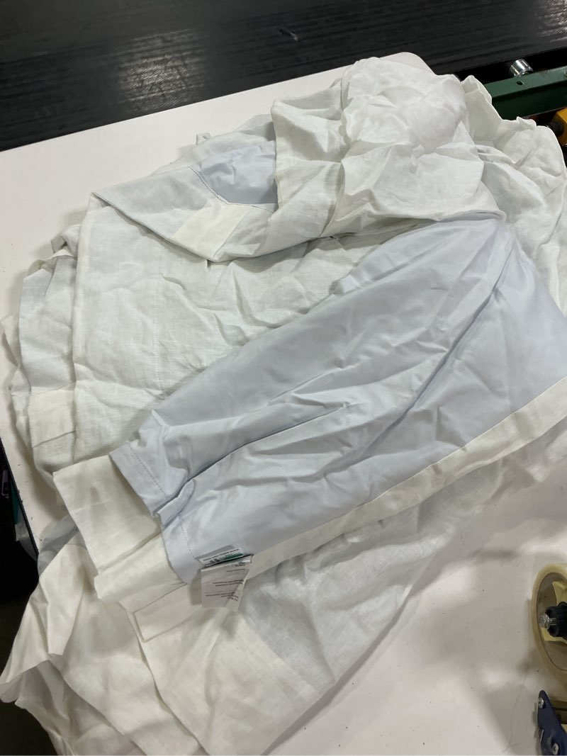 Condition photo showing Good Condition for european linen true blackout curtain - single panel, 96x120, white