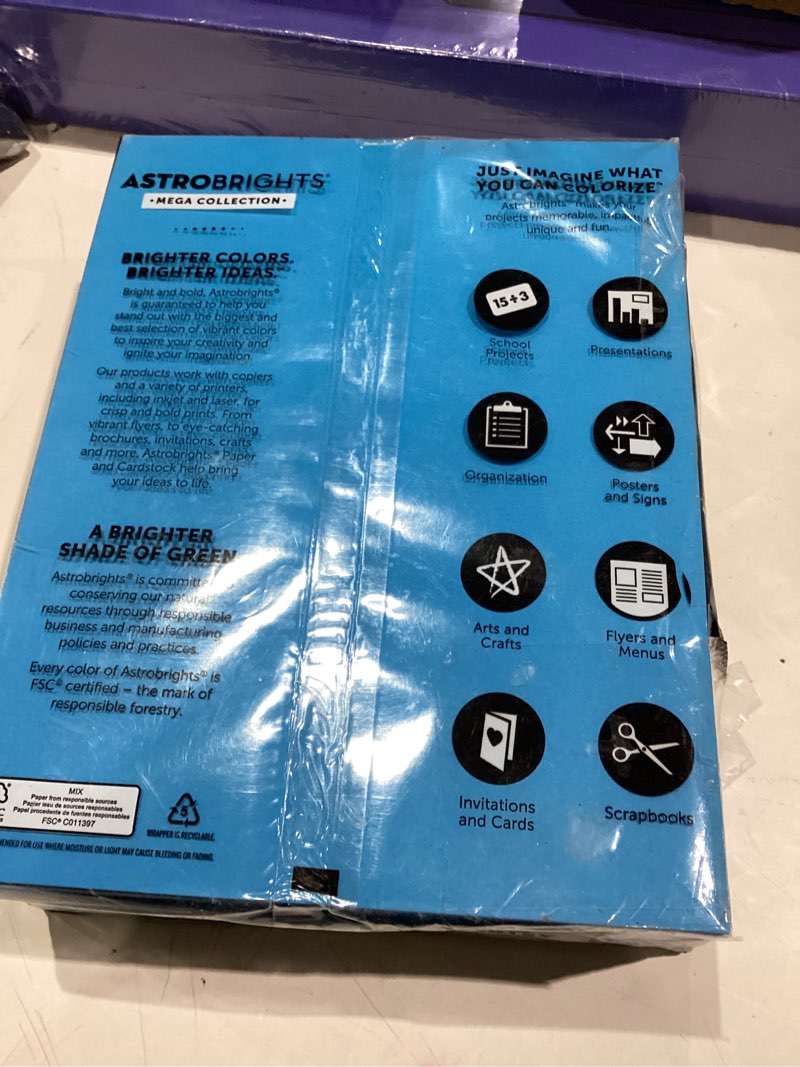 astrobrights mega collection, colored paper, ultra blue, 625 sheets, 24 lb/89 gsm, 8.5" x 11" - more