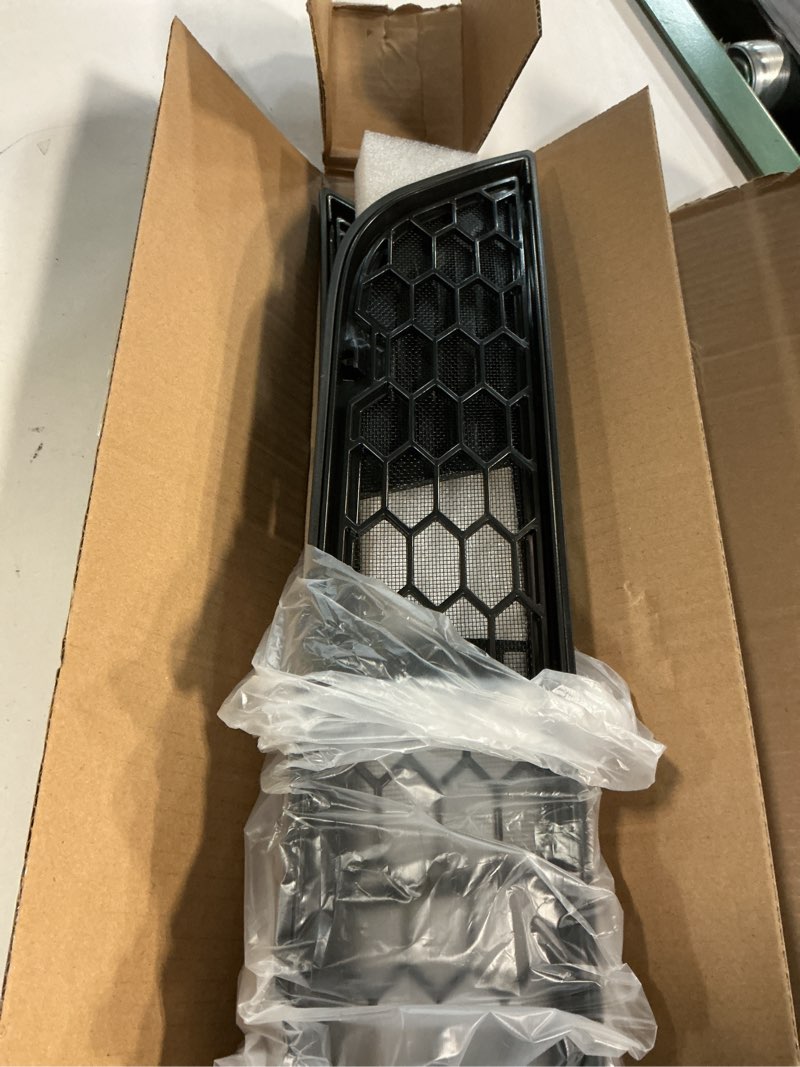 Condition photo showing Good Condition for black grille mesh inserts for 2025-2026 tesla model y juniper (refresh) - front bumper air inlet vent cover for premium version - compatible with awd/lr (not fit standard/performance) 2025-2026 new model y juniper
