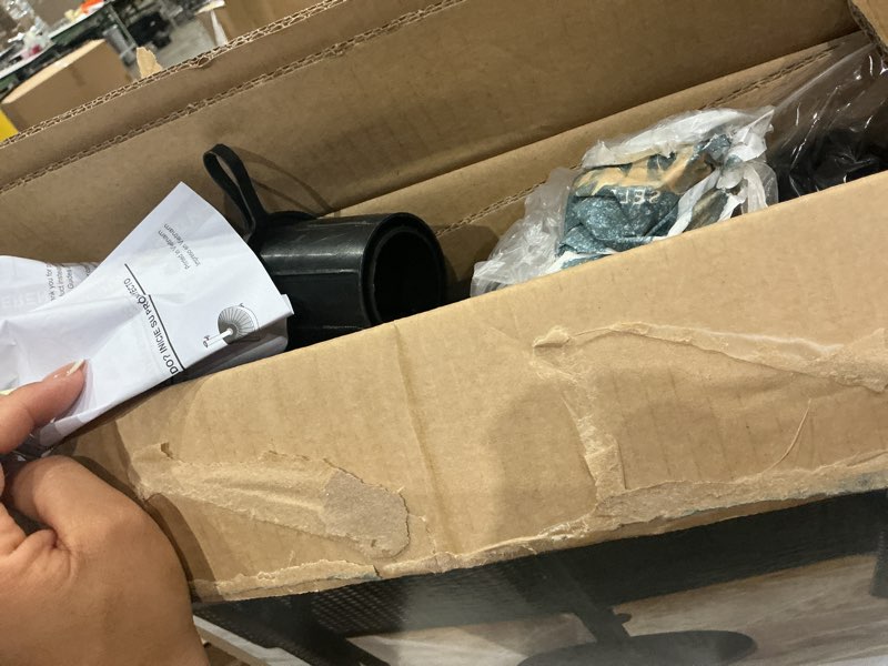 Condition photo showing As Is for style selections 22-lb black hdpe plastic patio umbrella base