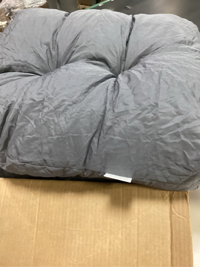 Condition photo showing Good Condition for adirondack chair cushion, rocking chair cushion 44x19.4x4 inch, high back patio cushions of upper and lower with ties, sunscreen and fade-resistant (gray, 2) gray 2