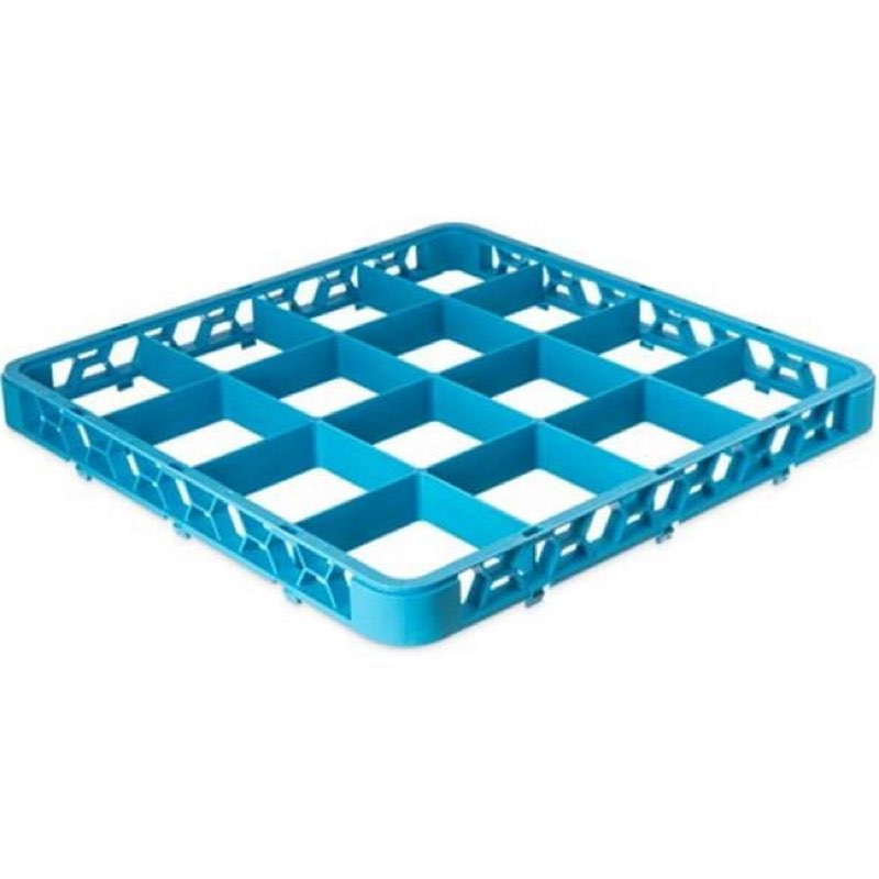 (Similar )Carlisle OptiClean 16-Compartment Glass Rack Extender, 1-7/9\"H x 19-3/4\"W x 19-3/4\"W, Blue