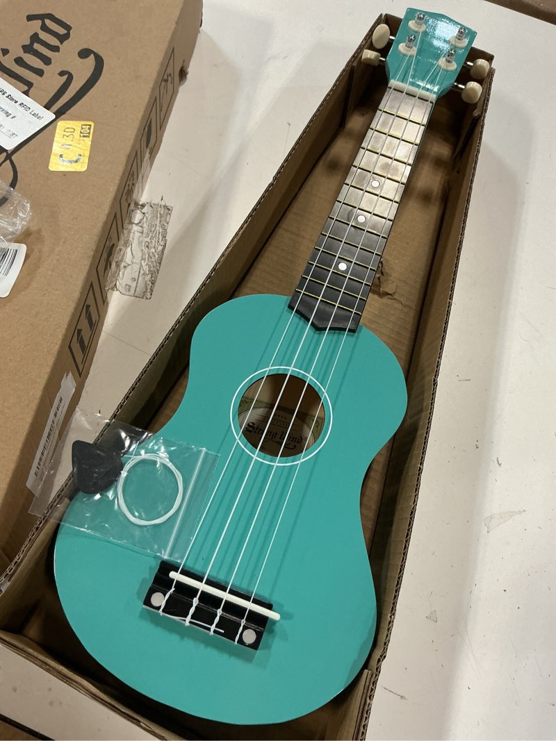 Condition photo showing Good Condition for Strong Wind Soprano Ukulele 21 Inch Basswood Ukeleles for Beginners Four Strings Hawaiian Guitar Saint Patrick's Day Ukulele for Adults Teenagers?Light Blue?