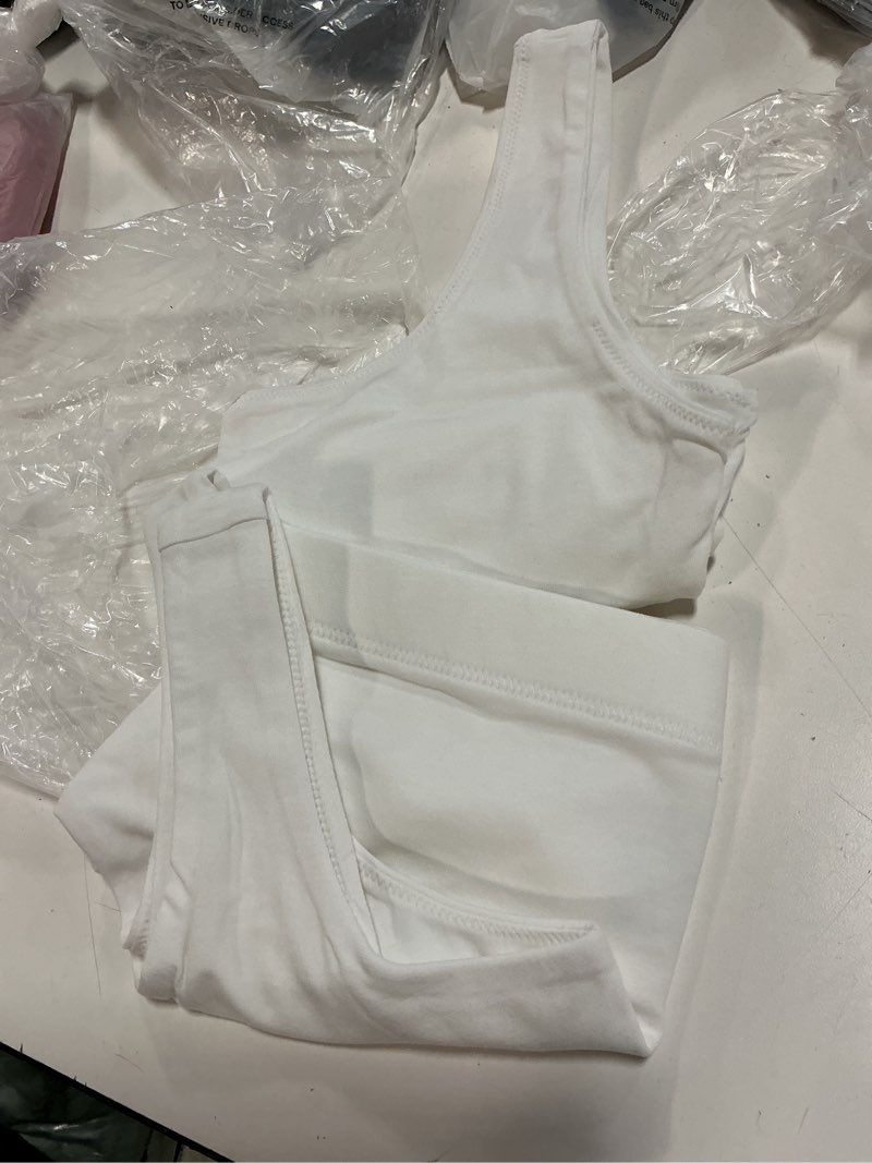 Condition photo showing Good Condition for organic cotton tank bralette (2-pack), s, soft white