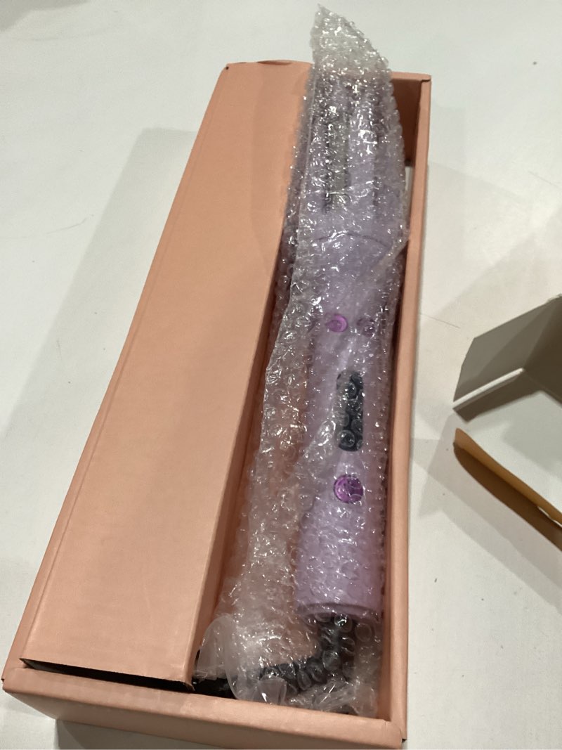 Condition photo showing Good Condition for automatic curling iron,hair curler automatic rotating wand,anti-scald,four speed temperature adjustment,diameter 28mm,anti-tangle rotating curling wand,easy to use hair curler,purple