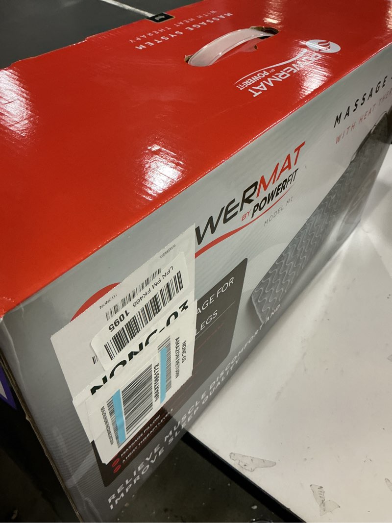 Condition photo showing Good Condition for Powermat Full Body Massage Mat with Heat - Shiatsu Back Massager Pad for Bed, Chair & Recliner - Electric Vibrating Heating Pad - Whole Body Massager Mat for Pain Relief - Massage Mattress by Powerfit