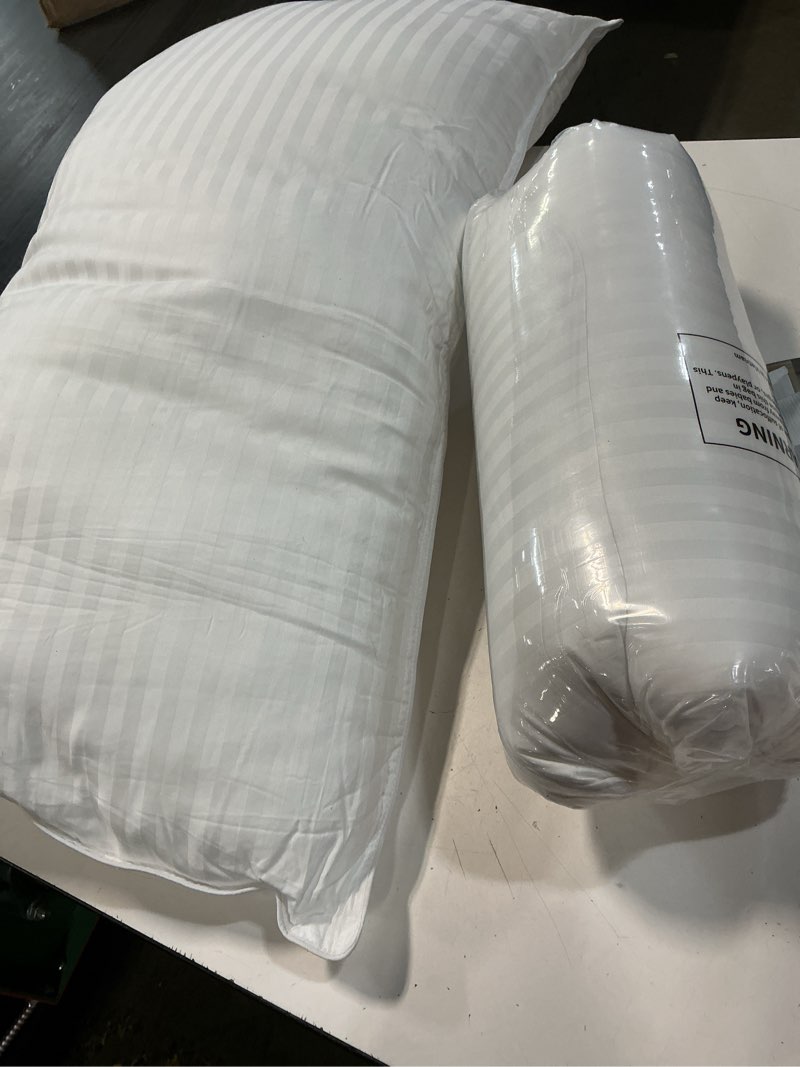 Condition photo showing Good Condition for beckham hotel collection bed pillows king size set of 2 | down alternative pillow for back, stomach or side sleepers king white