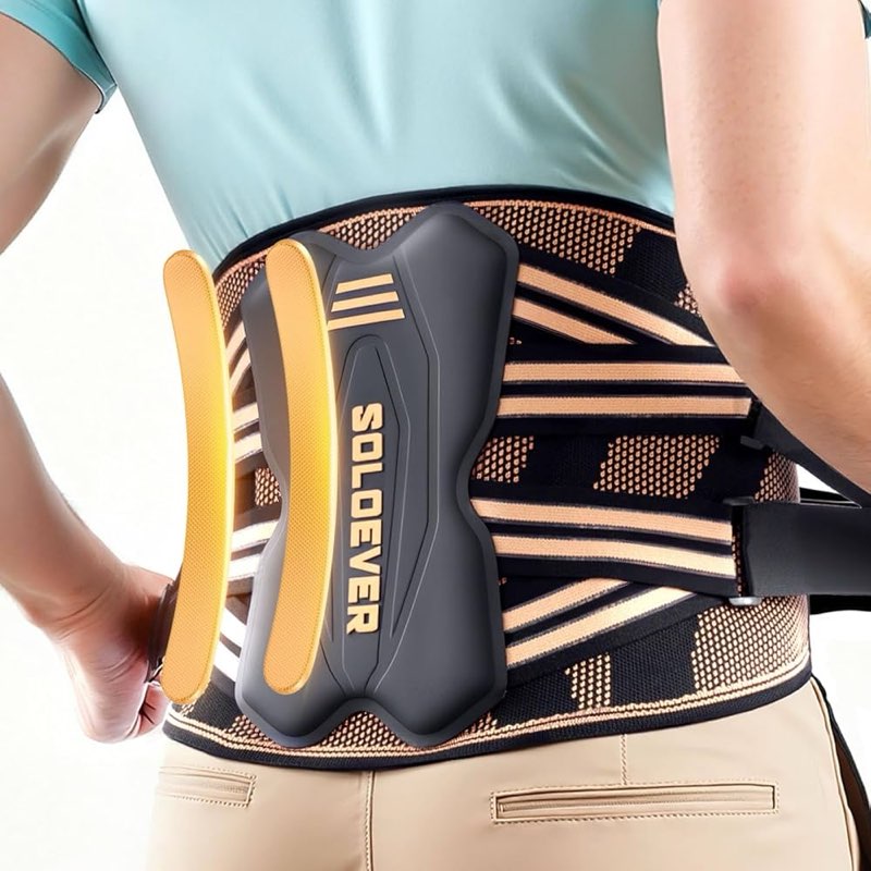 ultra breathable back brace for lower back pain relief,[medical grade & copper infused] lumbar suppo(xl)