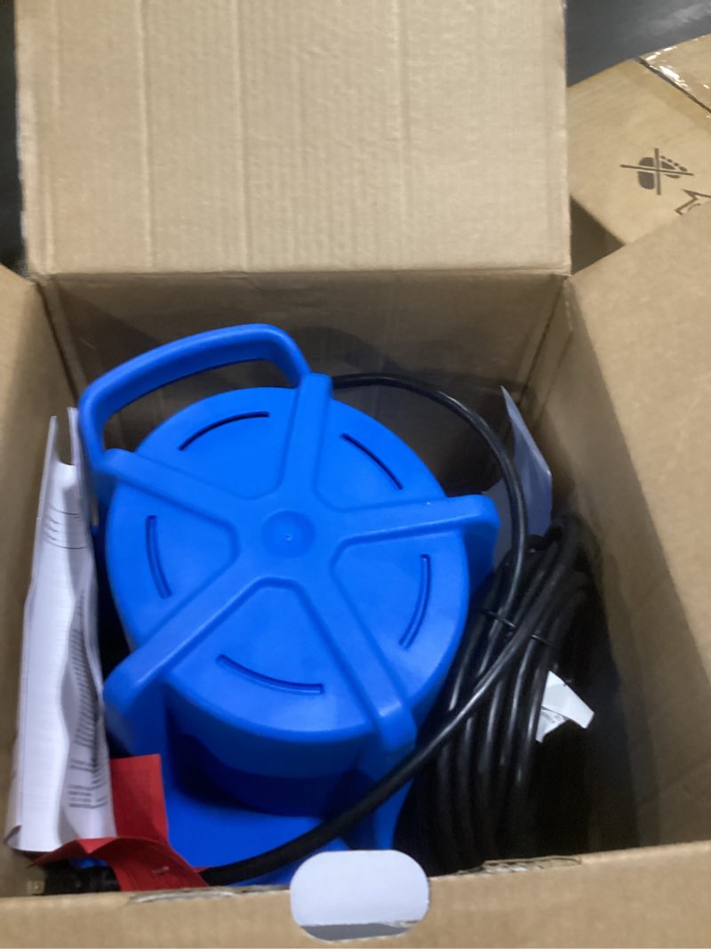 Condition photo showing New/Like New for little giant apcp-1700 115-volt, 1/3 hp, 1745 gph, automatic, submersible, swimming pool cover pump with 25-ft. cord, light blue, 577301