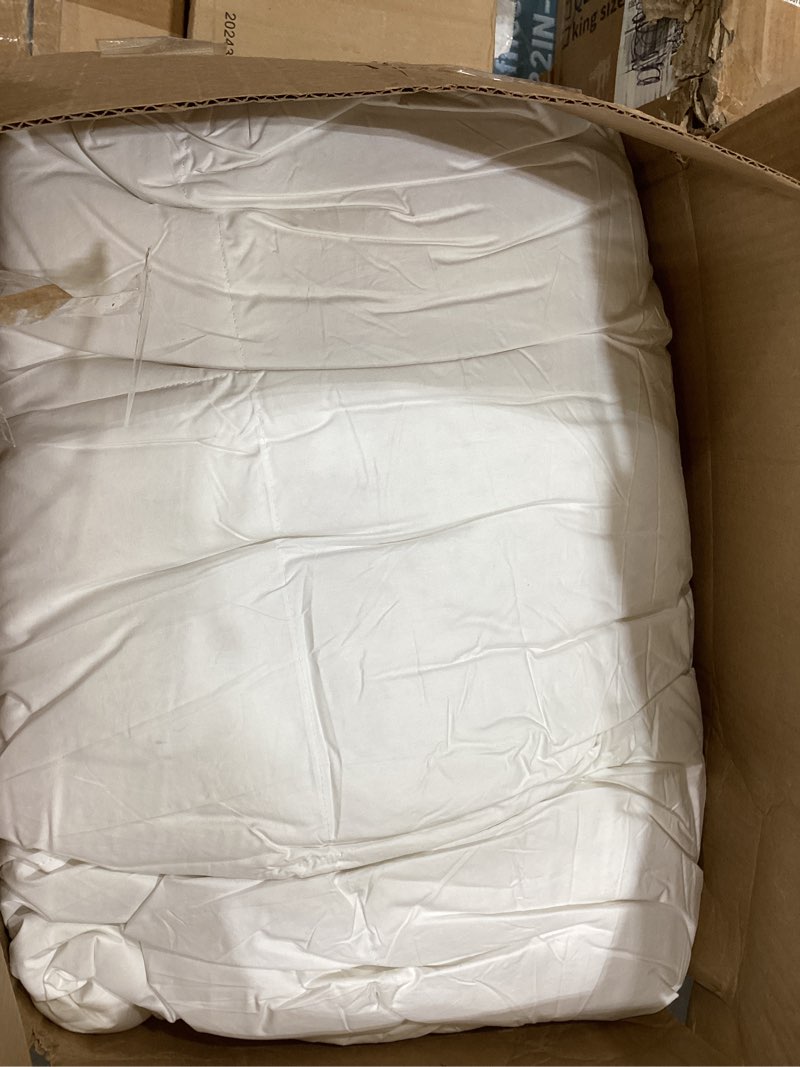 Condition photo showing Good Condition for beautyrest luxury hotel collection king size white goose feather down fiber comforter,ultra-soft 100% cotton breathable down comforter fluffy duvet insert,light warmth/king(106"x90") king white/light warmth