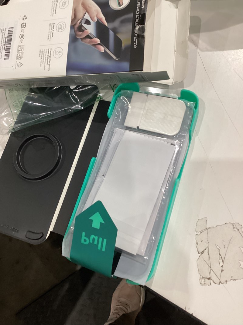 Condition photo showing New/Like New for ESR 3 Pack 9H+ Glass for iPhone 17 Pro Max Privacy Screen Protector, [Military Grade Shatterproof & Highly Durable] Armorite Anti-spy Tempered Glass with UltraFit Tray