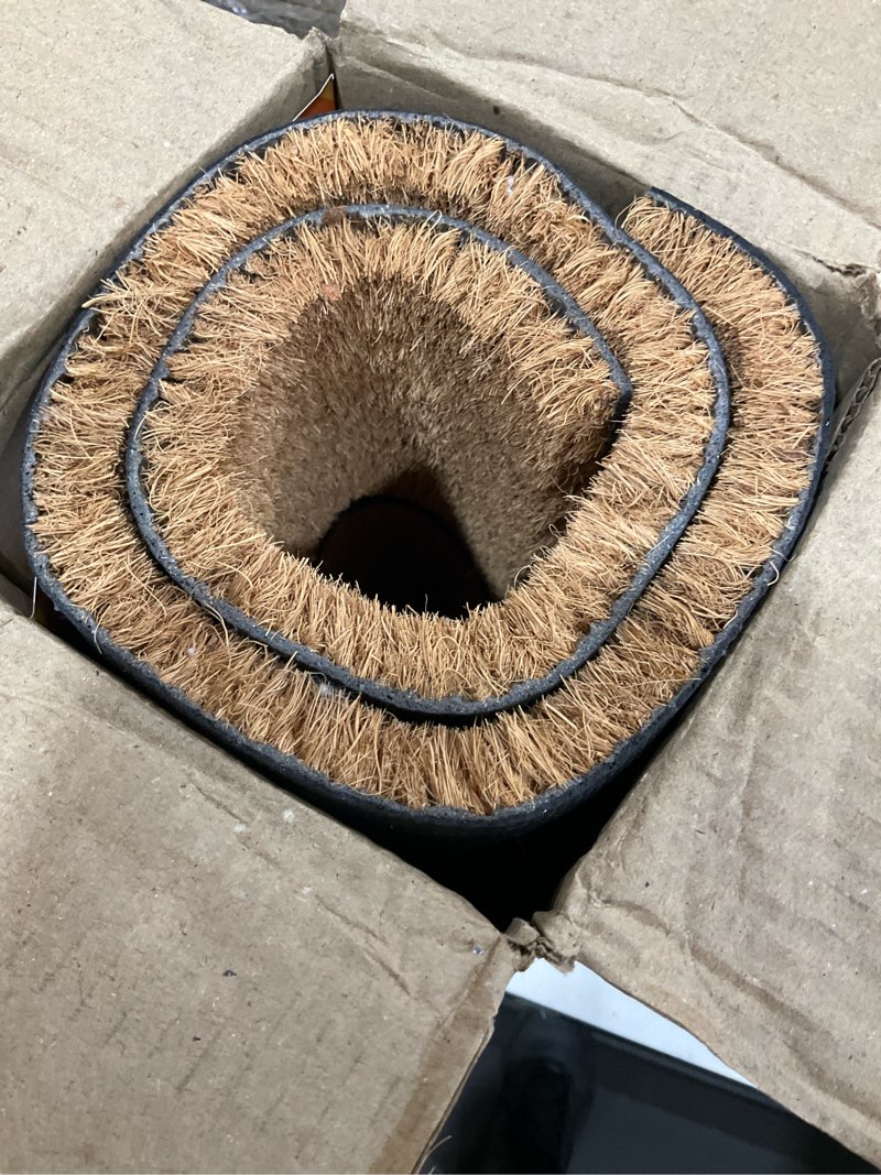 Condition photo showing New/Like New for mainevent sunflower welcome mat 30x17 inch, spring door mat outdoor, summer doormat w/non-slip pvc backing