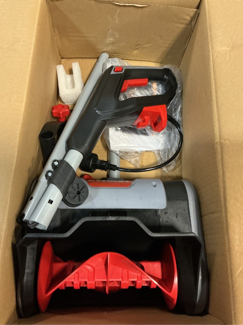 Condition photo showing Good Condition for EWORK Corded Snow Shovel 11-Inch 1200W 10A Powerful Electric Snow Shovels, 6-Inch Clearing Depth, 23-Foot Max Throw Distance, Power Snow Blower for Driveway, Steps, Sidewalk, Porch