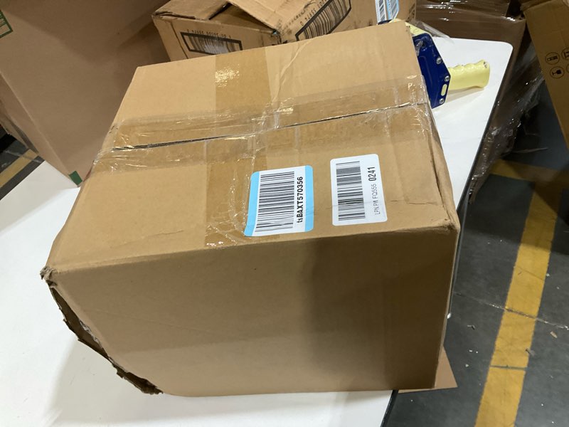 Condition photo showing As Is for Maxdot 2 Pcs 4 Gallon/15 L Gold Bathroom Trash Can with Flip Lid and Toilet Brush Set, Large Luxury 