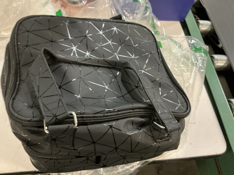 Condition photo showing Good Condition for asixxsix nail polish organizer case holds 30 bottles, portable travel nail kit storage carrying case, double layer nail supplies organizer, nail lamp storage bag, nail polish holder