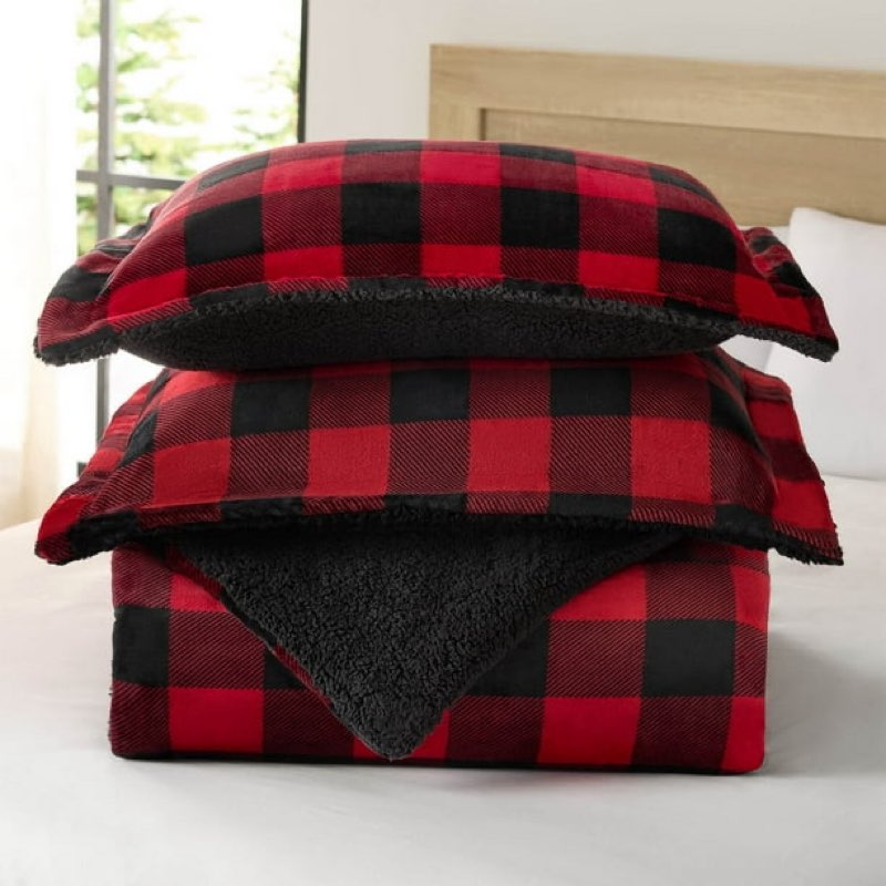 member's mark 3-piece printed plush comforter set king
