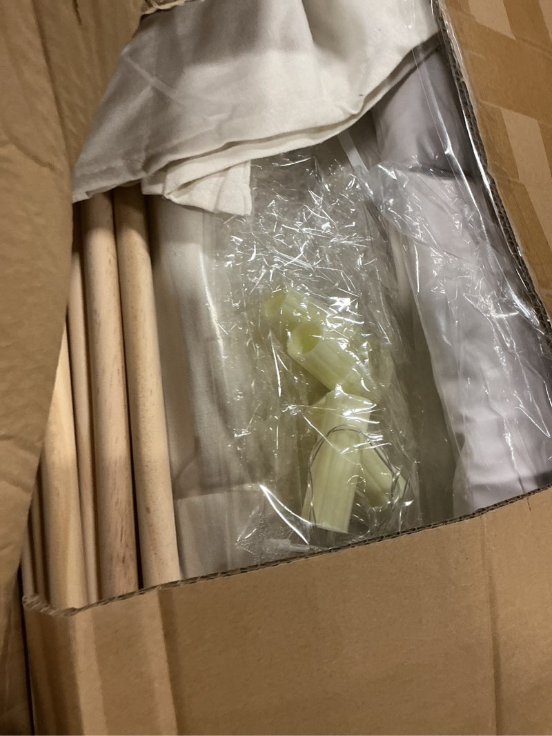 Condition photo showing Good Condition for 4 Pack Teepee Tent for Kids [Thickened] with Light String and Inflatable Airbed, Slumber Party Tents, Sleepover Tents Party for Girls Boys Indoor Outdoor (White)