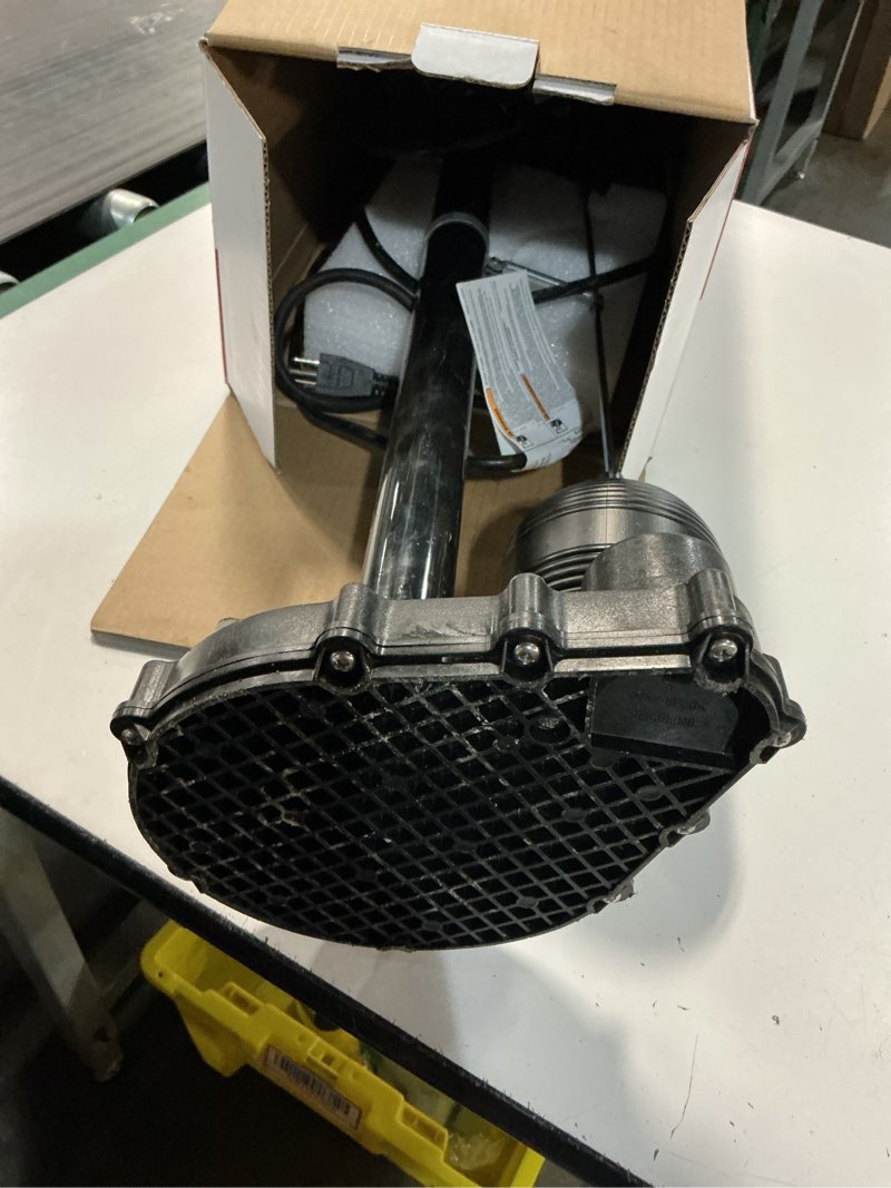 Condition photo showing As Is for utilitech 1/3-hp 58-gpm thermoplastic pedestal sump pump