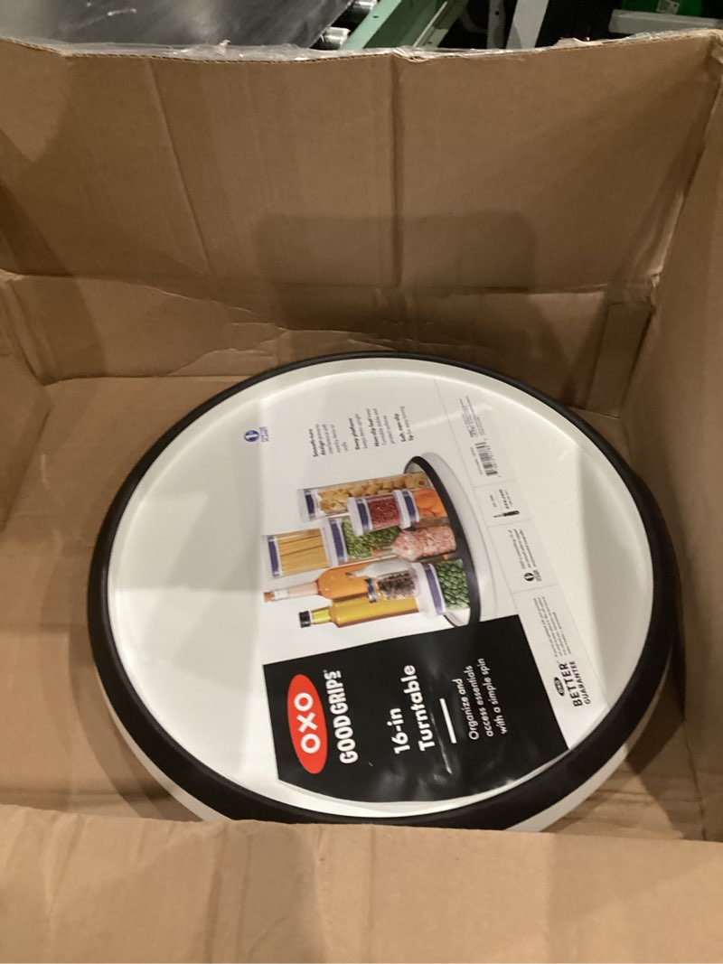 Condition photo showing As Is for oxo good grips lazy susan turntable, 16-inch
