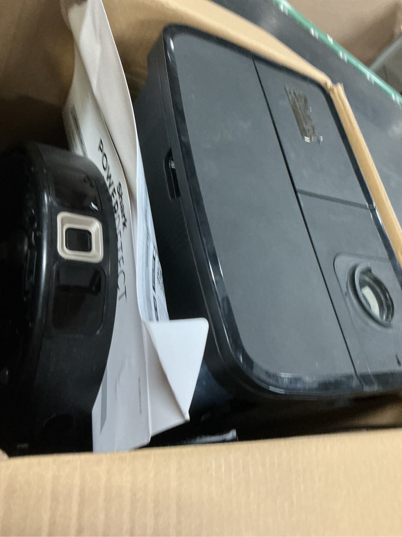 Condition photo showing As Is for shark robot vacuum & mop combo, nevertouch system, self-emptying and refilling, for wood, 60-day debris capacity, 30-tank reservoir, pad drying, 5 intelligent cleaning technologies, rv2820ye self-emply & refill (60days)
