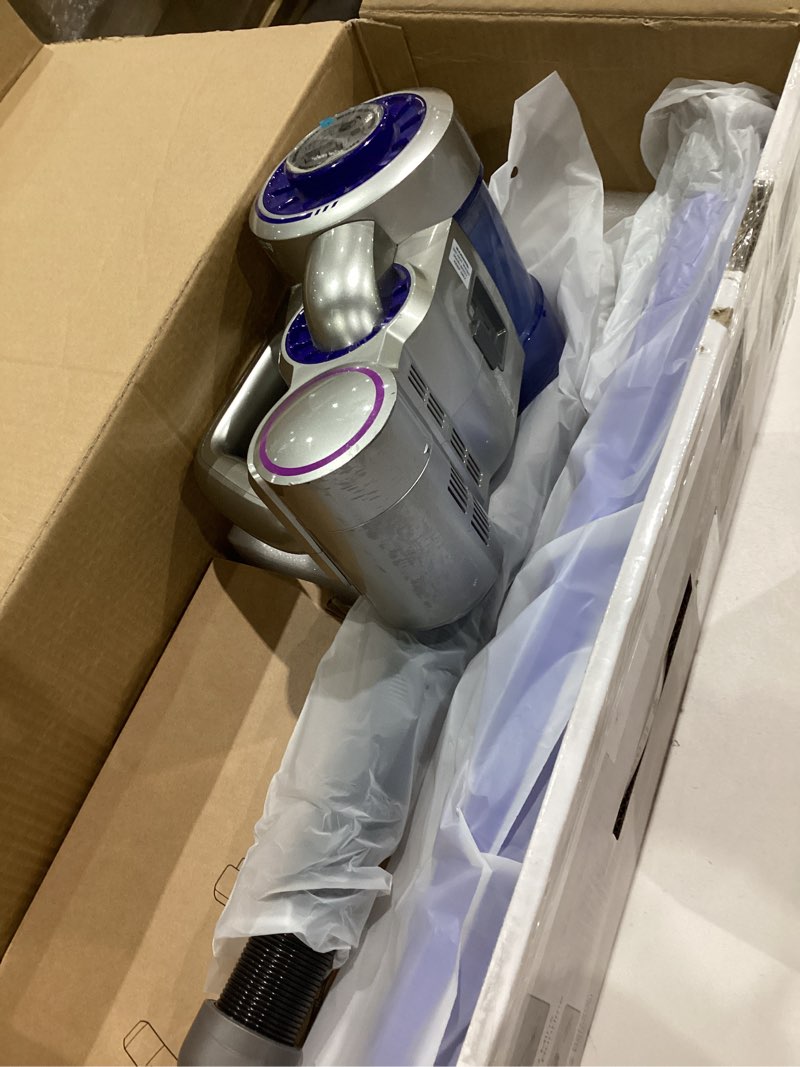 Condition photo showing As Is for dreo cordless vacuum cleaner for home, 25kpa 550w strong suction, 3000mah detachable battery, up to 60 mins, handheld/stick vacuum with headlights, tools for car, pet hair, carpets, hard floors