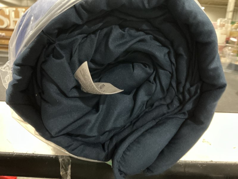 Condition photo showing Good Condition for himeet twin xl comforter sets - 5 pieces twin extra long bed in a bag for college dorm, all season bed set with comforter for girls and boys, flat sheet, fitted sheet, pillowcase & sham, navy blue navy blue twin xl