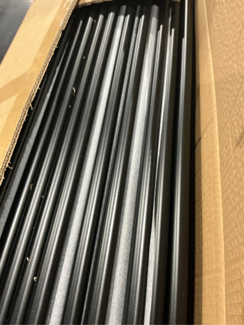 Condition photo showing As Is for 105 pack 32 inch aluminum balusters for deck railing,black round metal spindles for staircase,3/4" diameter hollow deck ballasters with screws and connectors for railing fencing porch stair spindles 32in 105