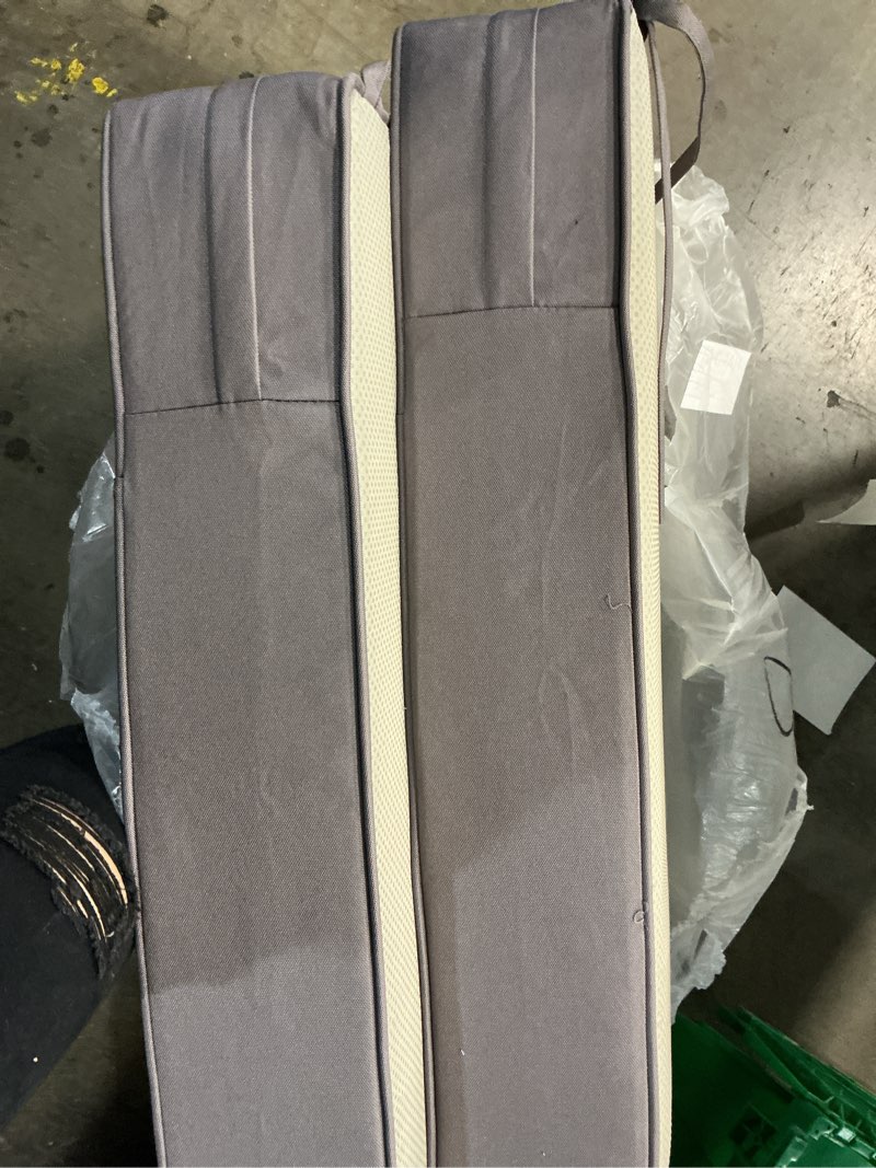 Condition photo showing As Is for aaaaacessories outdoor seat cushions for chairs, fade-resistant, waterproof patio furniture replacement cushions, 20" x 18" x 3" + 20" x 17", set of 2, dark gray dark gray 20"x18"x3" / 20"x17"