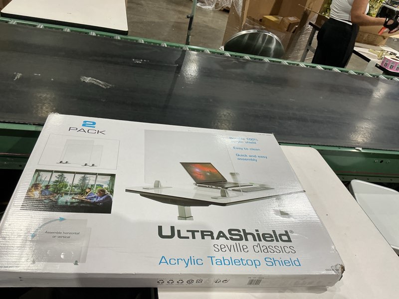 Condition photo showing Good Condition for ultrashield acrylic tabletop protective sneeze shield, 2-pack