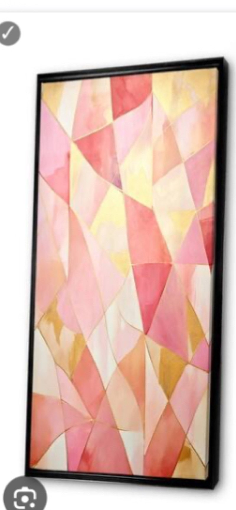 Designart "Pink And Gold Tessellations" 16 x 32