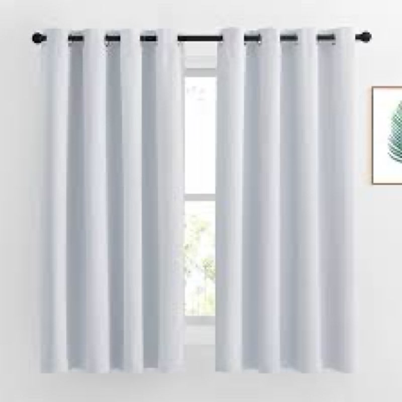 nicetown blackout curtains panels for living room, 2 panels, 66 x 92 inch, greyish white, 3 pass mic