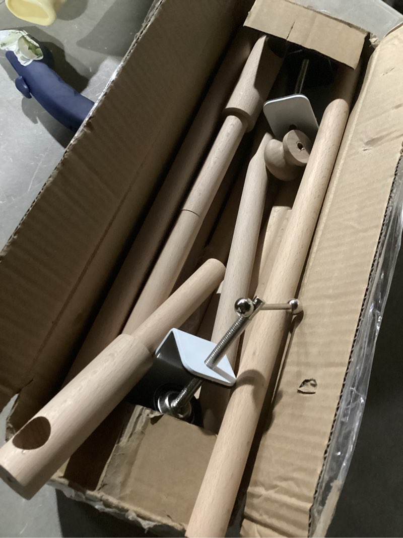 Condition photo showing Good Condition for Beyeutao Wood Over The Table Rod Stand with Clamps Adjustable Table Arch Stand with Clamps 15-47” Tall 15-74” Length for Party Garden Arbors Wedding Birthday Christmas Halloween wood 15-74 inch