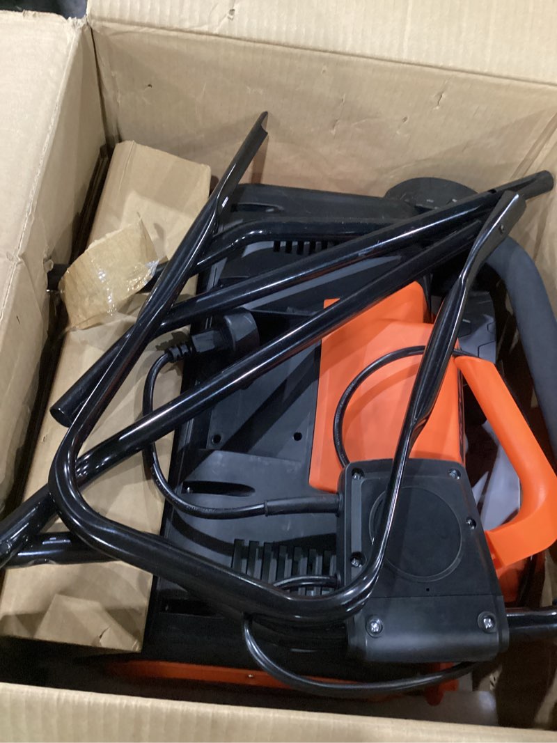Condition photo showing As Is for VEVOR Electric Snow Blower, 20 inch 15A Corded Snow Thrower with Dual LED Headlights & 180° Rotating Chute, 25FT Throwing Distance, 12" Depth Clearing, Walk-Behind Snowblower for Driveway Sidewalk