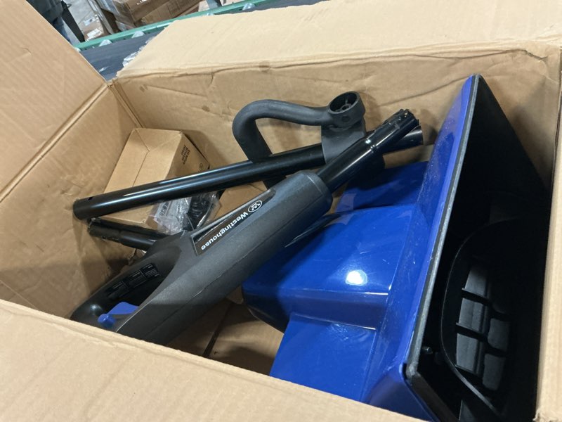 Condition photo showing As Is for Westinghouse WSnow11S 24V Cordless Snow Shovel 11 Inch Kit, 24V 4Ah Battery, Fast Charger, Electric Snow Shovel with 20ft Throwing Distance, Plows 75lbs/min, Compatible with Snow Joe Batteries 11 Inch with Battery/Charger