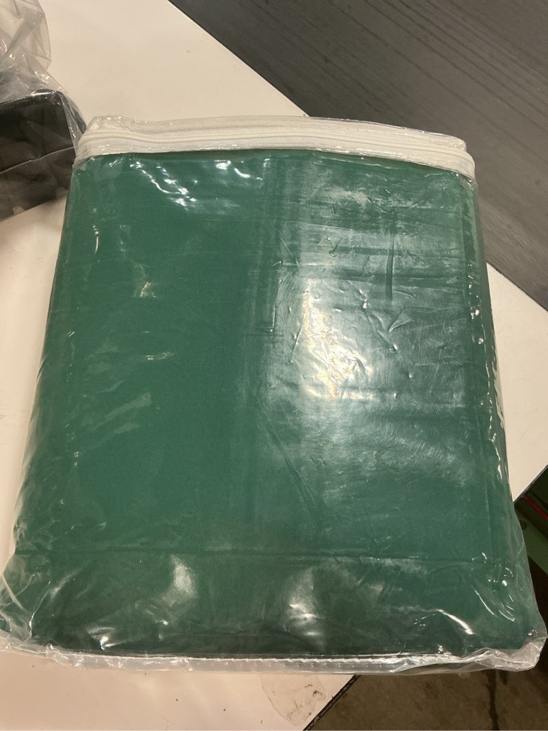 Condition photo showing New/Like New for DECOVSUN Pinch Pleated Green Curtains 120 Inch Extra Long,Light Blocking Blackout Pinch Pleat Tall Curtains for Large Window 42 Inch Width Living Room,Green 42X120 Inch 42"W x 120"L (Pack of 2) Green