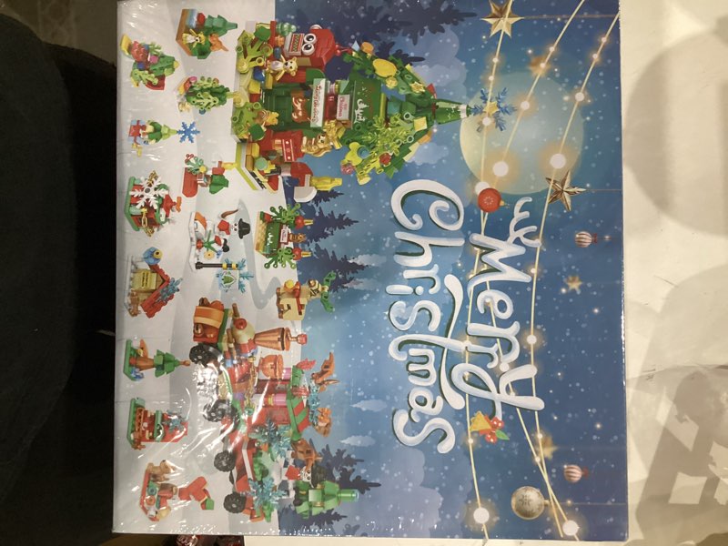 Condition photo showing New/Like New for 2025 Advent Calendar Building Block Set, 699 PCS 24 Days Surprises Christmas Countdown Calendar with Christmas Tree Building Blocks or 24 Small Models for Boys Girls Adults Home Family Party
