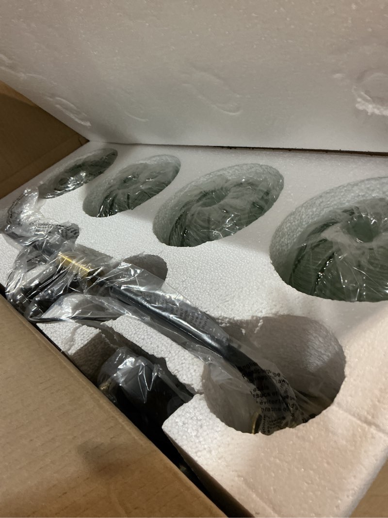 Condition photo showing Good Condition for 4-lights bathroom light fixtures glass vanity light green bathroom sconce mid century modern wall lamp,black gold art deco vanity light for over mirror bedroom hallway dining room