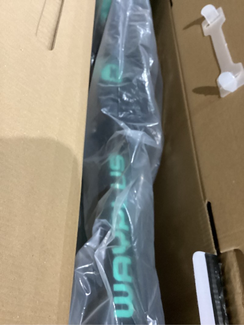 Condition photo showing As Is for kick scooter for ages 6+,kid, teens & adults. max load 240 lbs. foldable, lightweight, 8in big wheels for kids, teen and adults, 4 adjustable levels. bearing abec9