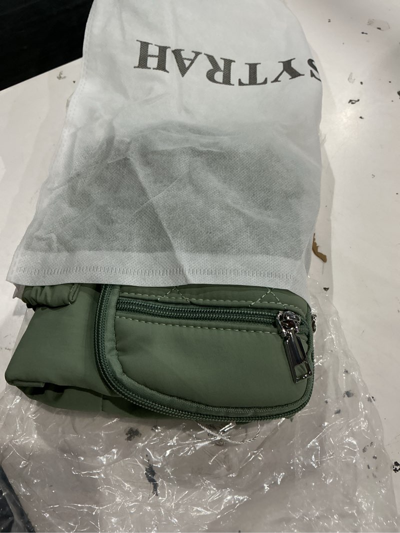 Condition photo showing Good Condition for sytrah water bottle carrier bag with strap, water bottle purse with phone pocket 40oz for walking hiking antique green