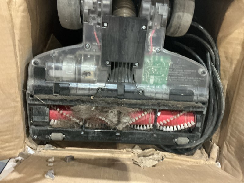 Condition photo showing As Is for hoover maxlife pro pet swivel vacuum cleaner, bagless upright vac, hepa media filtration, maxlife system, windtunnel technology, corded vacuum cleaners for home use